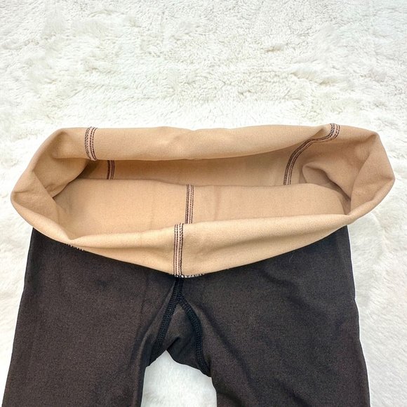 2 Lined Warm Winter Tights Women One Size Black - Picture 4 of 7